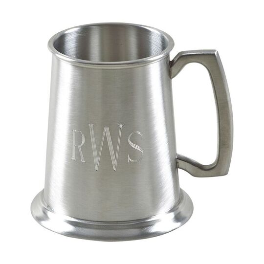 Personalized Pewter Tankard with Matte Finish